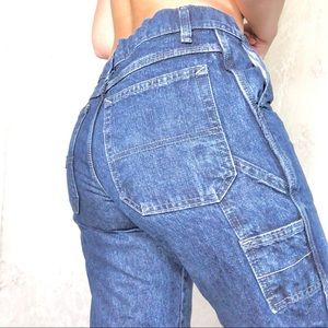 straight leg high waisted carpenter jeans !
